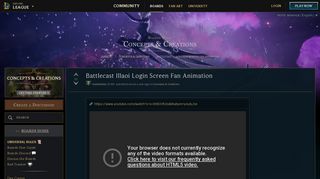 Battlecast Illaoi Login Screen Fan Animation - League of Legends ...