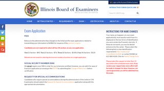 Exam Application | Illinois Board of Examiners