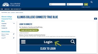 Login to Connect2 - Main View | Connect2 | Illinois College Connect2 ...