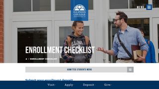 Enrollment Checklist | Illinois College