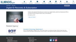 Digital ID Recovery & Subscription - Illinois.gov