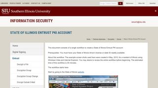 State of Illinois Entrust PKI Account | Info Security | SIU