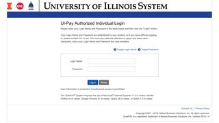 QuikPAY(R) UI-Pay Authorized Individual Login