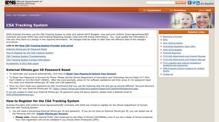 IDHS: CSA Tracking System - Illinois Department of Human Services