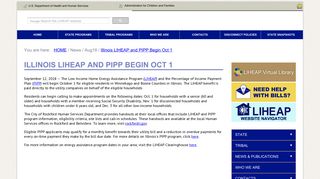 Illinois LIHEAP and PIPP Begin Oct 1 | The LIHEAP Clearinghouse