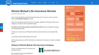 Illinois Mutual Life Insurance Review for 2019 | Good Financial Cents