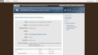illinois mutual life insurance company - Utah Insurance Department ...