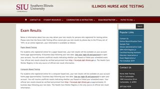 Exam Results | Illinois Nurse Aide Testing