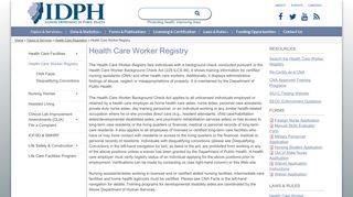 Health Care Worker Registry | IDPH - Illinois Department of Public ...