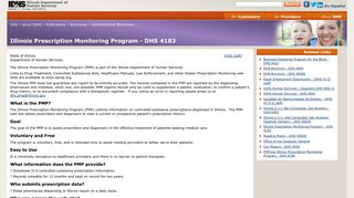 IDHS: Illinois Prescription Monitoring Program - DHS 4183