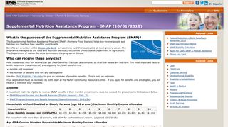 IDHS: Supplemental Nutrition Assistance Program - SNAP (10/01 ...