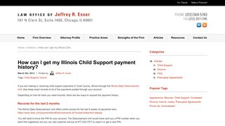 Chicago Child Support Attorney - Child Support Payment History