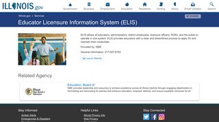 Educator Licensure Information System (ELIS) - Illinois.gov