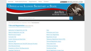 Title and Registration - Illinois Secretary of State