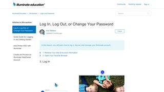Log In, Log Out, or Change Your Password – Illuminate Education