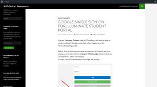 Google Single Sign-On for Illuminate Student Portal | SUSD District ...