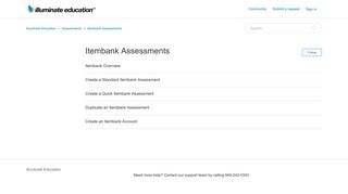 Itembank Assessments – Illuminate Education