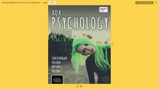 AQA Psychology for A Level Year 1 & AS - Student Bk - Illuminate ...