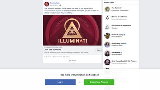 Illuminatiam - The Illuminati Members Portal opens this... | Facebook