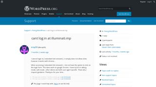 Topic: cant log in at illuminati.mp | WordPress.org