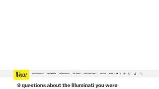 9 questions about the Illuminati you were too afraid to ask - Vox