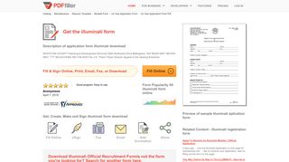 Illuminati Form - Fill Online, Printable, Fillable, Blank | PDFfiller