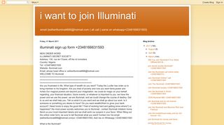 i want to join Illuminati: illuminati sign up form +2348166631593