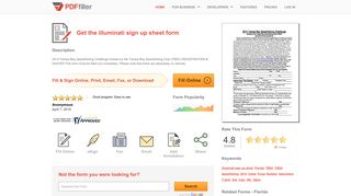 Illuminati Sign Up Sheet - Fill Online, Printable, Fillable, Blank ...