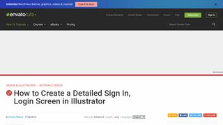 How to Create a Detailed Sign In, Login Screen in Illustrator