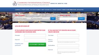 Login - Cambridge International College