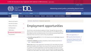 Employment opportunities - International Labour Organization