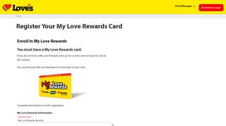 Register for My Love Rewards - Love's Travel Stops