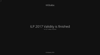 ILP 2017 - IASbaba