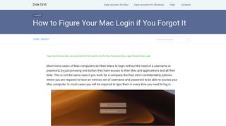 How to Figure Your Mac Login if You Forgot It - Disk Drill