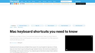 Mac keyboard shortcuts you need to know - Macworld UK