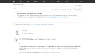 OS X 10.11.3 Update spinning wheel after … - Apple Community