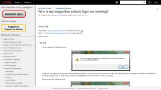Why is my ImageNow (client) login not working? - Find Help (FAQs ...