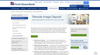 Remote Image Deposit | First Citizens Bank