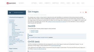 OpenStack Docs: Get images