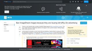 Ban ImageShack images because they are reusing old URLs for ...