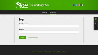 Login | Custom Image Wear | Phelps