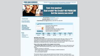 Imagine Gold Unsecured Card - Star Loan Services