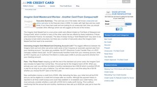 Imagine Gold Mastercard Review - Another Card ... - Ask Mr Credit Card