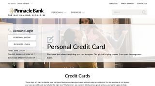 Credit Cards | Texas - Pinnacle Bank