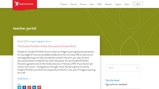 teacher portal - Imagine Learning