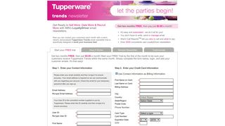Tupperware Trends - Party Pulse - Sign-Up - IMN