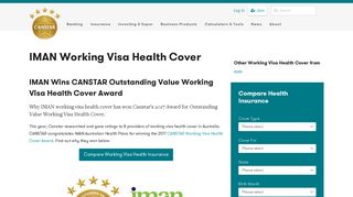 IMAN Working Visa Health Cover: Review & Compare | Canstar