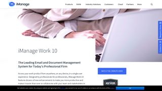Document and Email Management for Lawyers ... - iManage