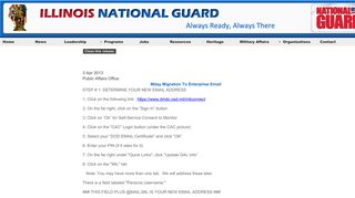 additional links - Illinois National Guard Public Web Site - Army.mil