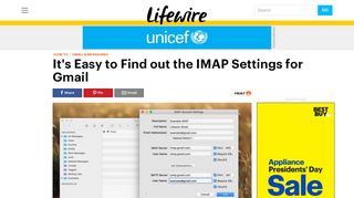 What Are the Gmail IMAP Settings? - Lifewire